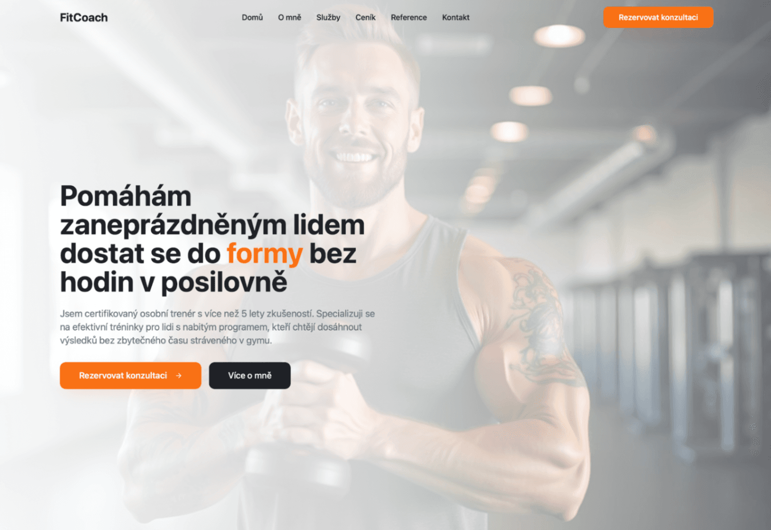 FitCoach – Website für Fitness-Trainer und gesunden Lebensstil