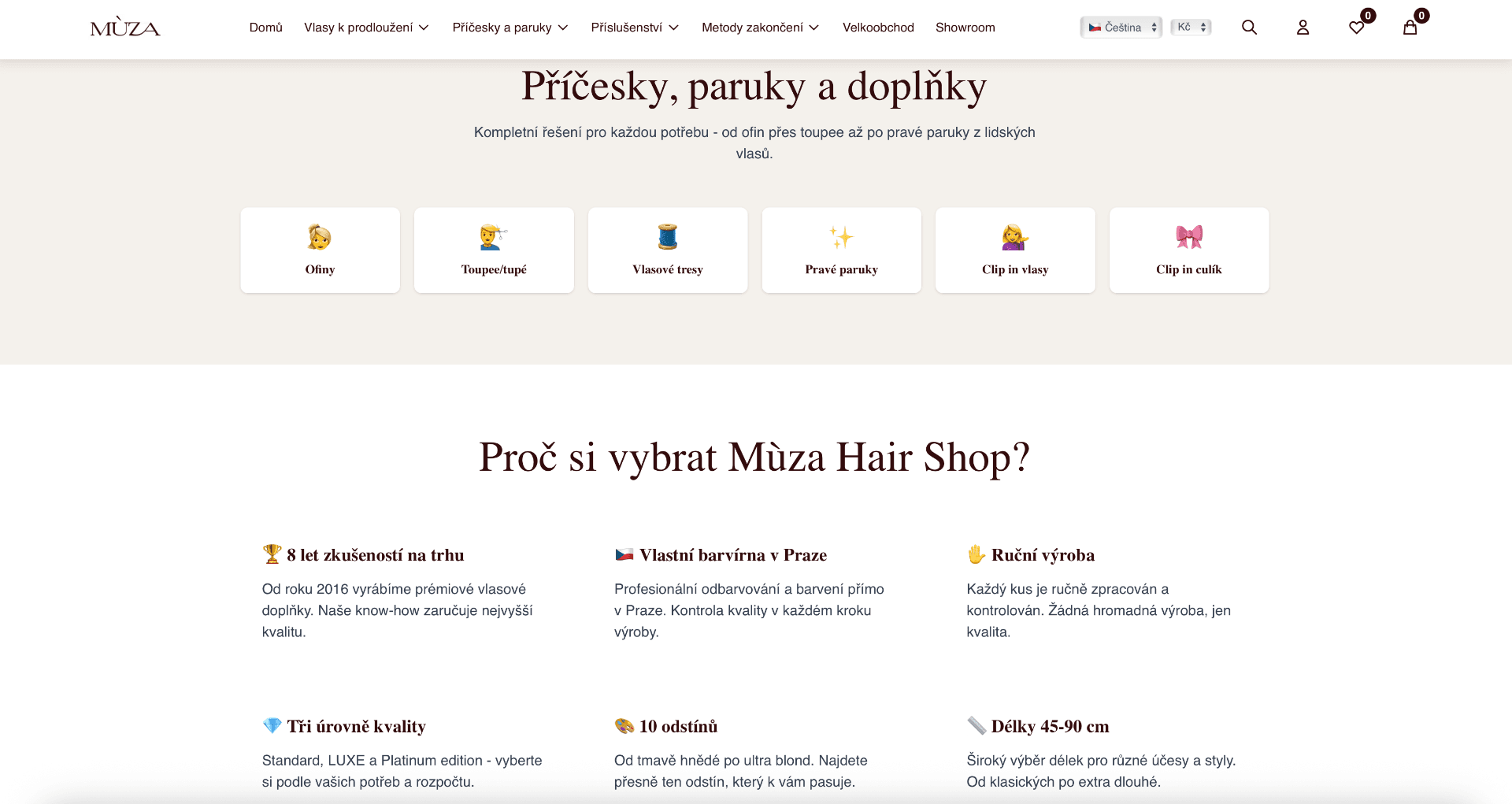MŮZA Hair – Online-Shop für Haarverlängerungen
